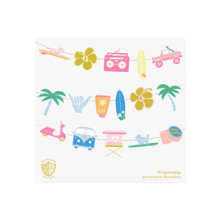 This is a multicolor party decorations by Jollity and Co called surf's up thingamajigs - set of 16 in standard