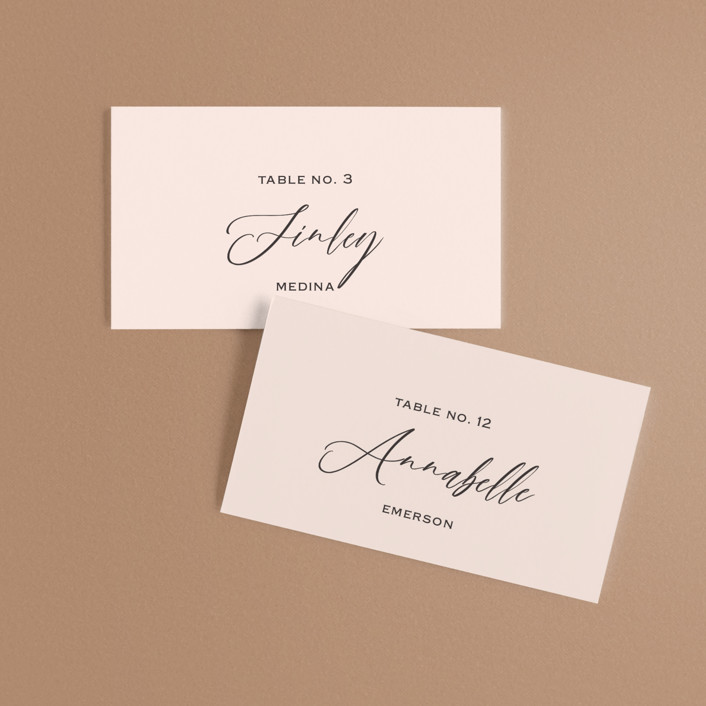 "Vision of Love" - Place Cards in First Kiss by Design Lotus.