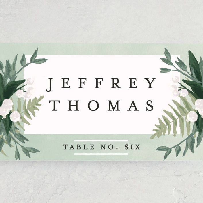 Botanical Name Plate Wedding Place Cards by Shiny Penny Studio Minted