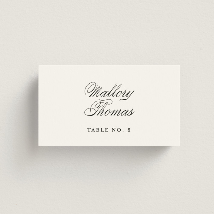 "Hepburn" - Place Cards in Tuxedo by Megan Davis.