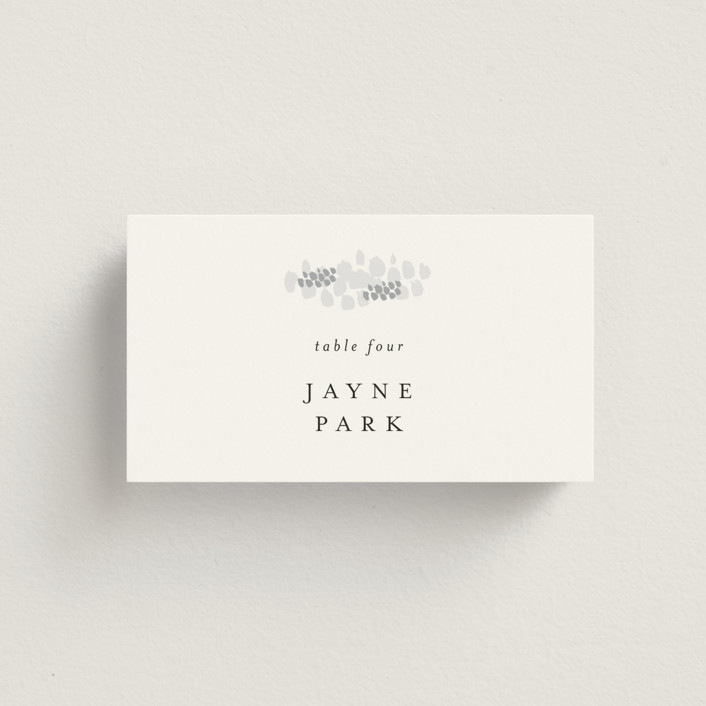 "A Thousand Years" - Place Cards in Classic White by Design Lotus.