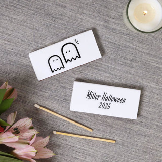 This is a white party favors by ForYourParty called cute ghost couple matchbox, set of 50 in standard