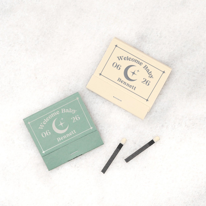 Celestial Arrival Baby Matchbook, set of 50