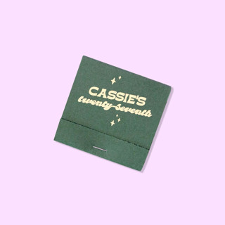 This is a green party favors by ForYourParty called birthday sparkle matchbooks, set of 50 in standard