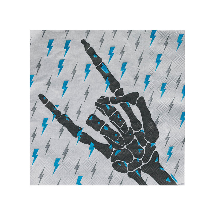 Rock On Skeleton Large Napkins - Set of 16