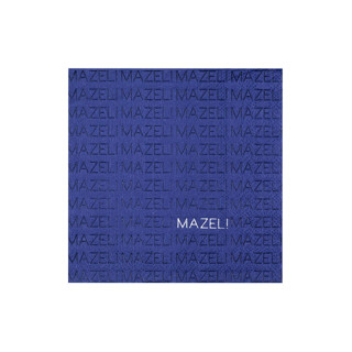 This is a blue party decorations by Jollity and Co called navy "mazel" cocktail napkins - set of 20 in standard