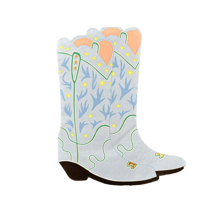 Yeehaw Large "Boots" Napkins - Pack of 16