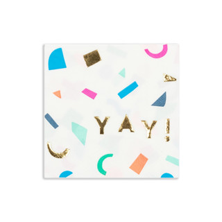 This is a multicolor party decorations by Jollity and Co called happy everything petite napkins in standard