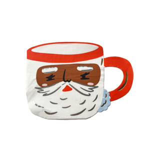 This is a multicolor party decorations by Jollity and Co called baking spirits bright brown santa mug large napkins - set of 16 in standard