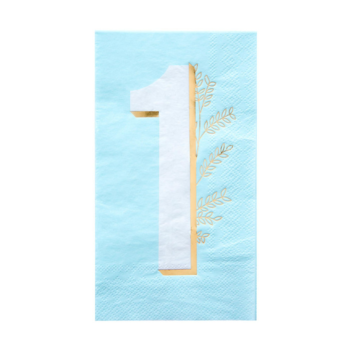 Blue Onederland Guest Napkins - Pack of 16