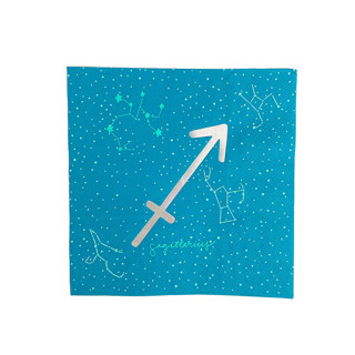 This is a blue party decorations by Jollity and Co called zodiac sagittarius large napkins - set of 16 in standard