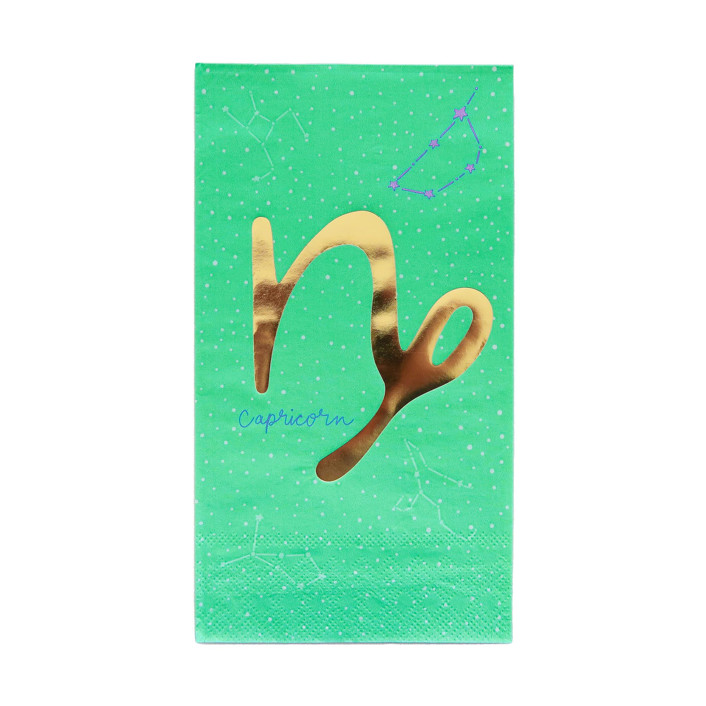 Zodiac Capricorn Guest Napkins - Set of 16