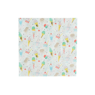 This is a multicolor party decorations by Jollity and Co called ice cream dreams large napkin - pack of 16 in standard