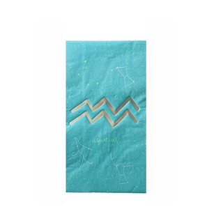This is a blue party decorations by Jollity and Co called zodiac aquarius guest napkins - set of 16 in standard