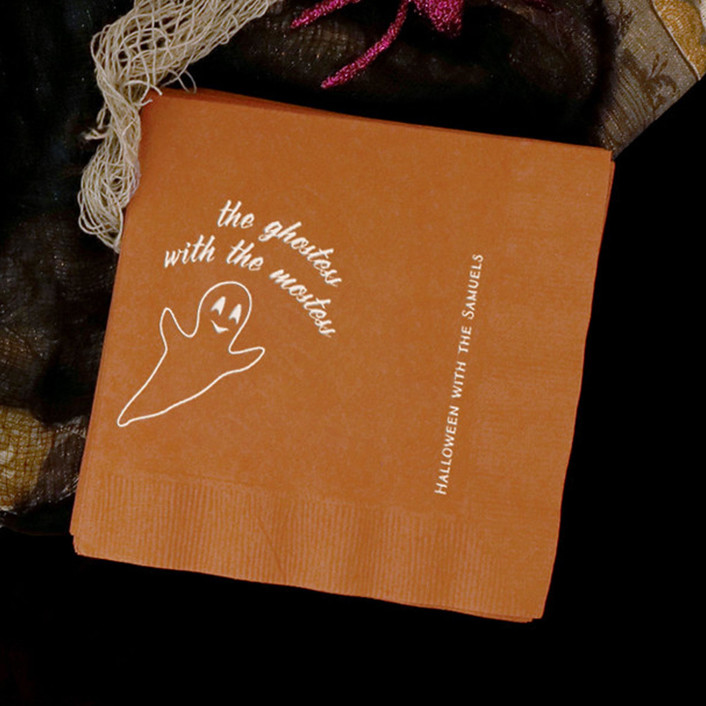 Ghostess with the Mostess Napkin, Cocktail Size, Set Of 100
