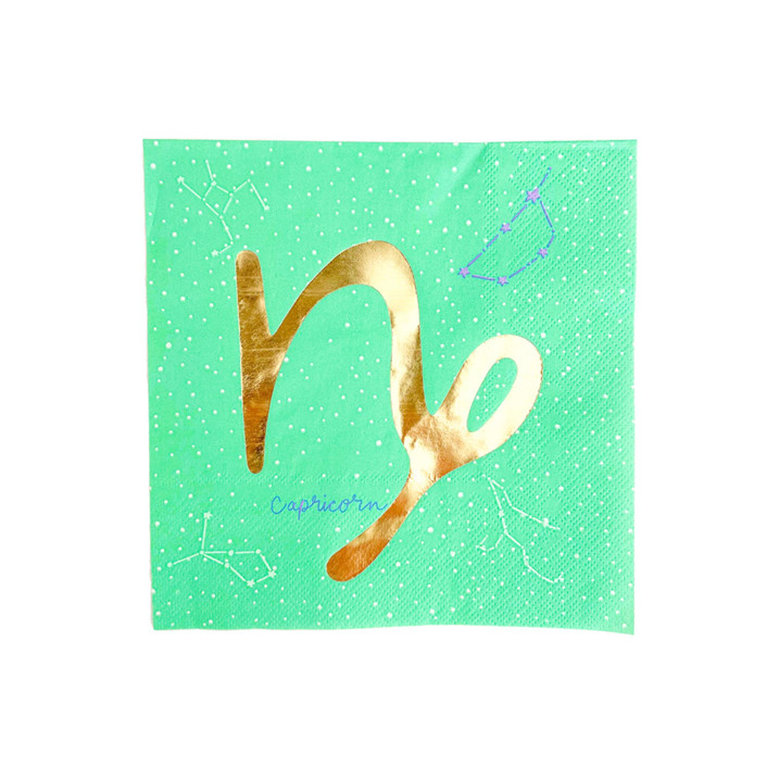 Zodiac Capricorn Large Napkins - Set of 16