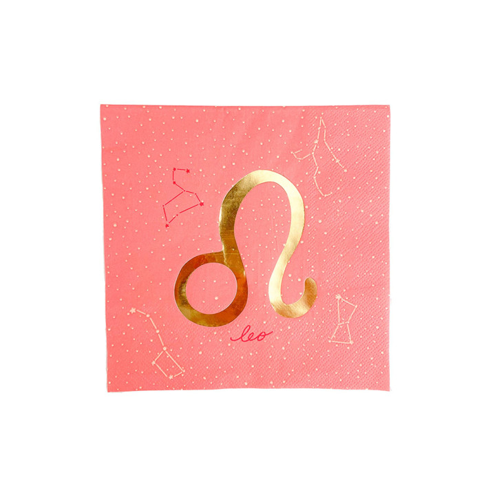 Zodiac Leo Large Napkins - Set of 16
