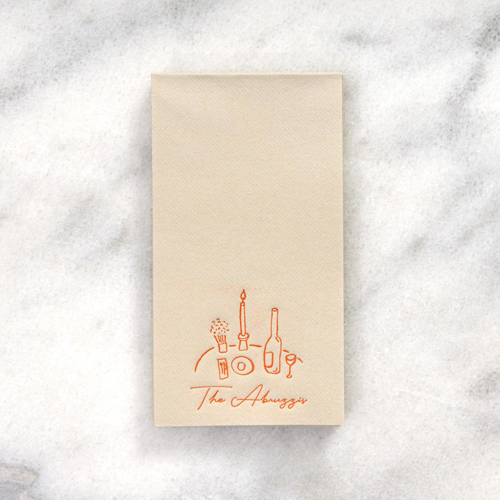 Food, Family, Friends Napkin, guest towel, set of 50