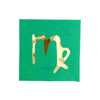 This is a blue party decorations by Jollity and Co called zodiac virgo large napkins - set of 16 in standard