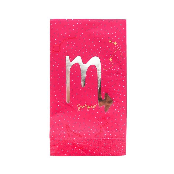 Zodiac Scorpio Guest Napkins - Set of 16