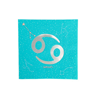 This is a blue party decorations by Jollity and Co called zodiac cancer large napkins - set of 16 in standard