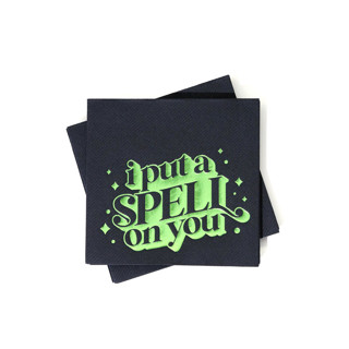 This is a black party decorations by ForYourParty called i put a spell on you cocktail napkin pack, set of 20 in standard