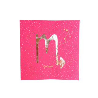 This is a blue party decorations by Jollity and Co called zodiac scorpio large napkins - set of 16 in standard