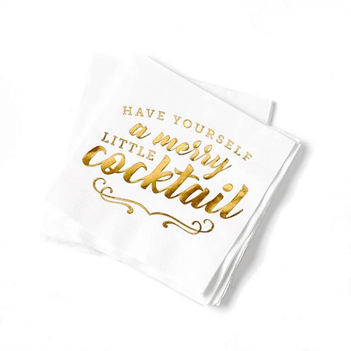 Have Yourself A Merry Little Cocktail, cocktail size, set of 50