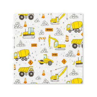 This is a multicolor party decorations by Jollity and Co called under construction large napkins - pack of 16 in standard