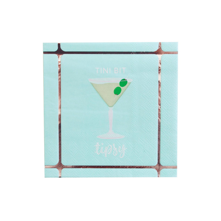 Tini Bit Tipsy Cocktail Napkins - Pack of 20