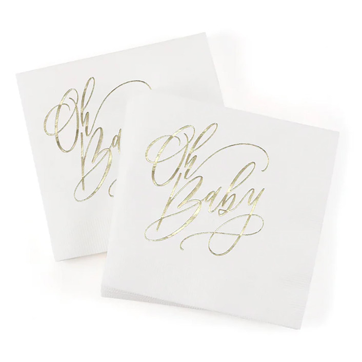 Oh Baby Gender Neutral Baby Shower Napkins