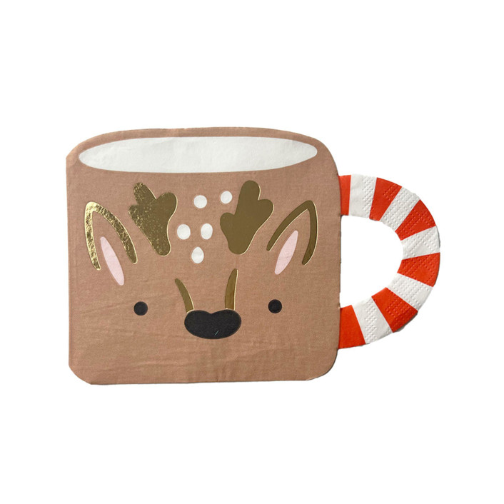 Baking Spirits Bright Reindeer Mug Large Napkins - Set of 16