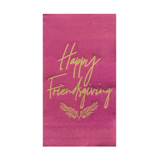 This is a purple party decorations by Jollity and Co called "happy friendsgiving" guest napkins - set of 16 in standard