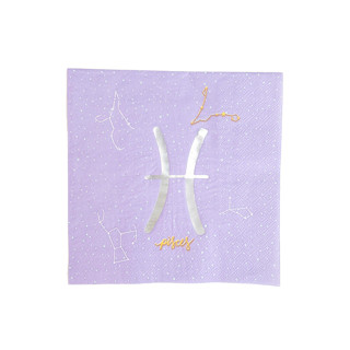 This is a blue party decorations by Jollity and Co called zodiac pisces large napkins - set of 16 in standard