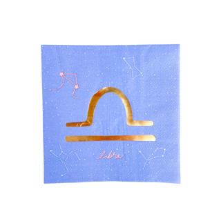 This is a purple party decorations by Jollity and Co called zodiac libra large napkins - set of 16 in standard