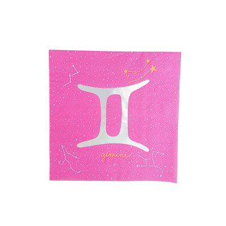 This is a blue party decorations by Jollity and Co called zodiac gemini large napkins - set of 16 in standard