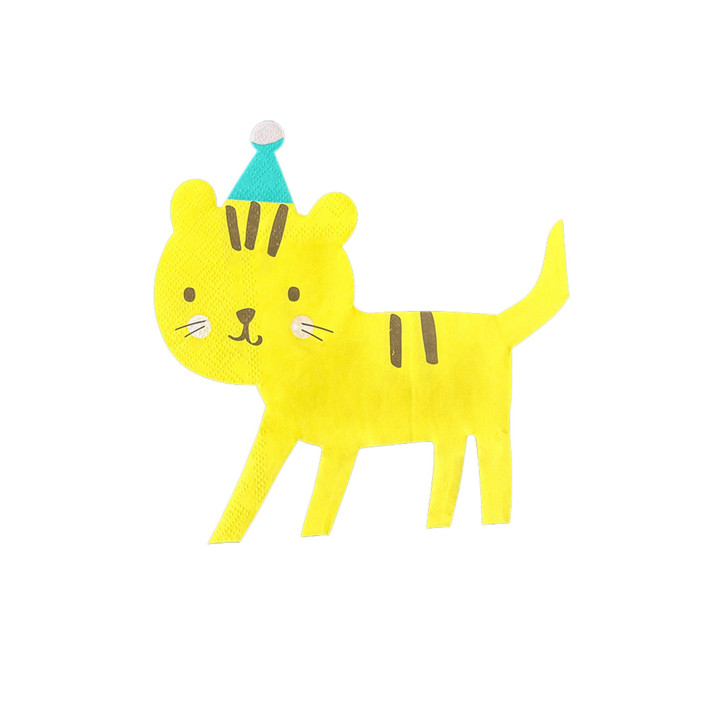 Little Celebrations Tiger Petite Napkins - Set of 16