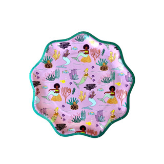 This is a pink party decorations by MA FÊTE called mermaid plates - pack of 8 in standard