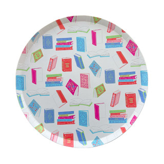This is a multicolor party decorations by Jollity and Co called book club dinner plates - set of 8 in standard