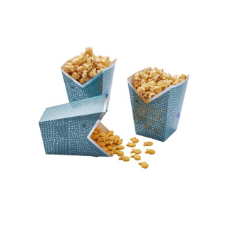 This is a blue party decorations by MA FÊTE called whale shark treat boxes, blue - pack of 12 in standard