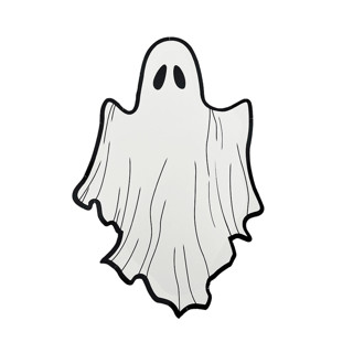 This is a white party decorations by Jollity and Co called ghost dessert plates -set of 8 in standard