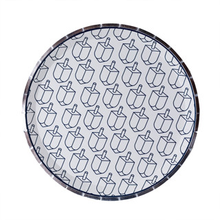 This is a multicolor party decorations by Jollity and Co called dreidel dinner plates - set of 8 in standard