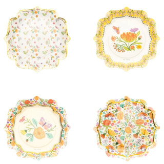 This is a multicolorassorted-colors party decorations by MA FÊTE called tea party dinner plates (8) in standard