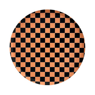 This is a multicolorassorted-colors party decorations by Jollity and Co called check it! halloween dinner plates - set of 8 in standard