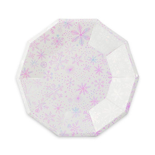 This is a pink party decorations by Jollity and Co called frosted large plates - set of 8 in standard