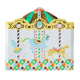 This is a multicolor party decorations by Jollity and Co called off to the fair large plates - pack of 8 in standard