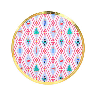 This is a multicolor party decorations by Jollity and Co called nutcracker dinner plates - set of 8 in standard