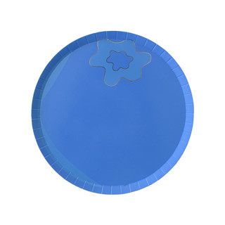 This is a blue party decorations by Jollity and Co called le dinner blueberry dessert plates - set of 8 in standard