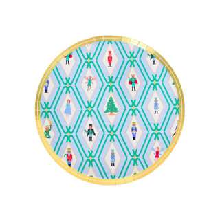 This is a multicolor party decorations by Jollity and Co called nutcracker dessert plates - set of 8 in standard