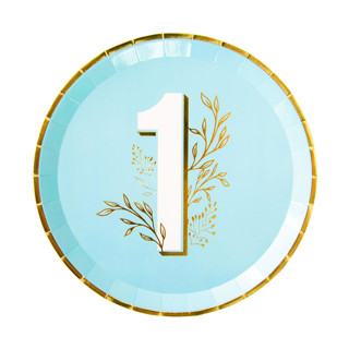 This is a blue party decorations by Jollity and Co called blue onederland dinner plates - pack of 8 in standard